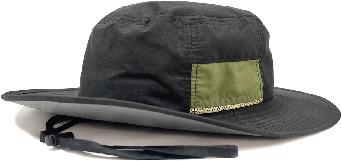 [ベーシクエンチ] サファリハット Teflon Safari Hat 撥水 手洗い UVカット 99.9% UPF50+ 日除け あご紐 洗える 雨の日 帽子 レディース メンズ フリーサイズ キッズサイズ ビッグサイズ