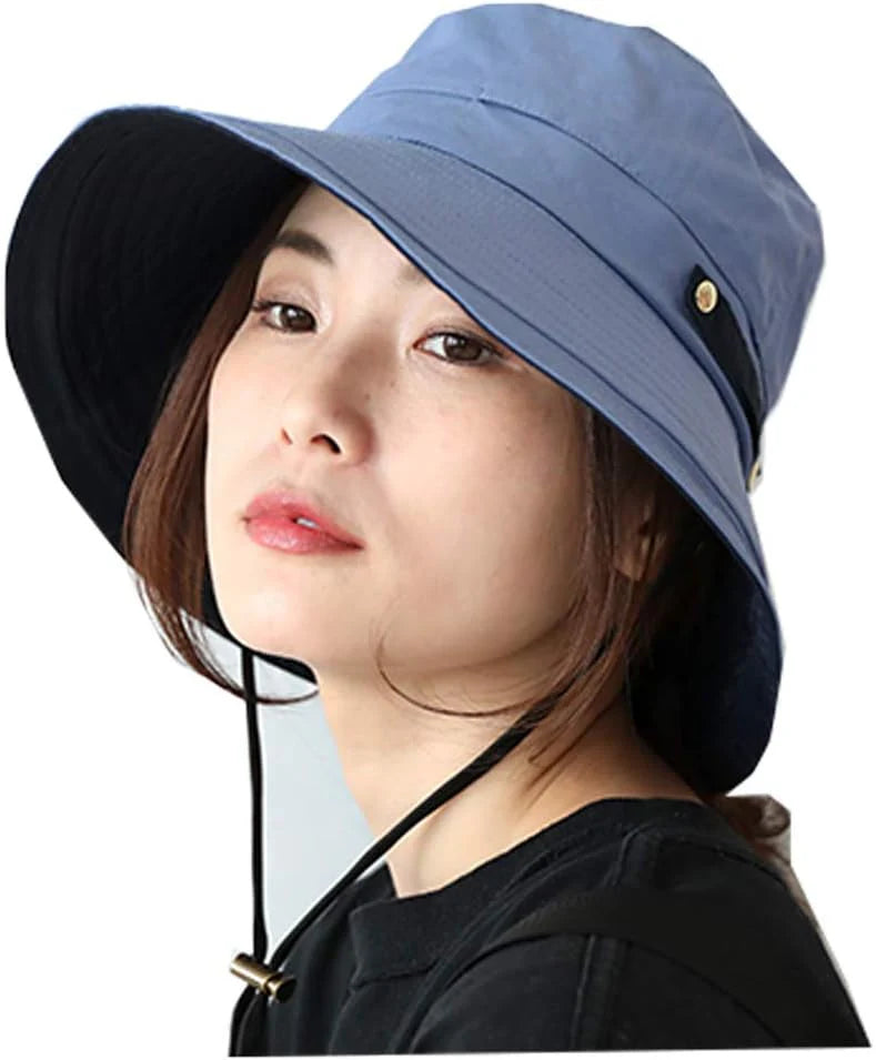 [DreamHats] ハット (内部メッシュ仕様で蒸れ軽減) 撥水加工 (折りたたみボタン付き) UVカット 帽子 レディース