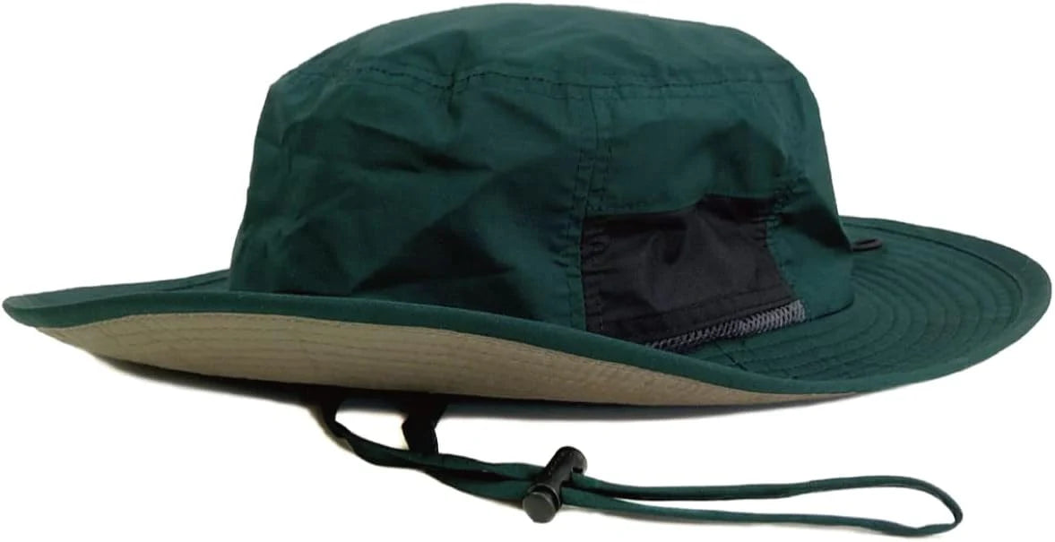 [ベーシクエンチ] サファリハット Teflon Safari Hat 撥水 手洗い UVカット 99.9% UPF50+ 日除け あご紐 洗える 雨の日 帽子 レディース メンズ フリーサイズ キッズサイズ ビッグサイズ