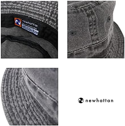 [ニューハッタン] バケットハット メンズ レディース 帽子 100% cotton pigment dyed bucket hat ブランド 後染め 無地 ユニセックス [並行輸入品]